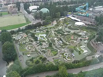 Mini-Europe vanuit het Atomium