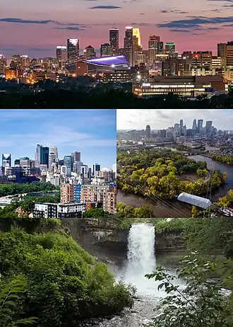 Een collage van Minneapolis