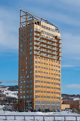 Mjøstårnet in maart 2019