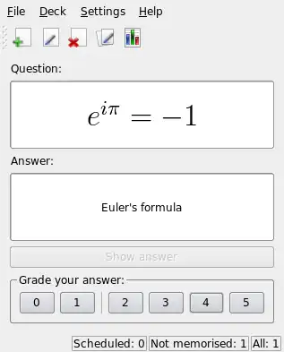 Mnemosyne met een wiskundige formule.