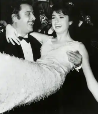 Domenico Modugno met Gigliola Cinquetti op het Festival van San Remo 1966