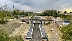 Zicht op het station