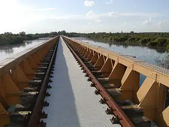 De voormalige Moerputtenspoorbrug