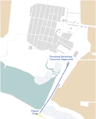 Netwerkkaart van de Tram van Molotsjnoje (Молочное)