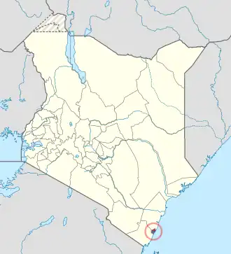 Kaart van Mombasa County