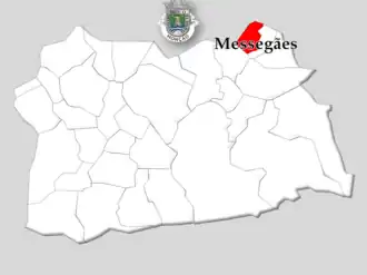 Kaart van Messegães