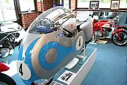 Mondial 250 Bialbero in Sammy Miller's eigen museum in New Milton.