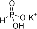 Structuur van kaliumwaterstoffosfonaat