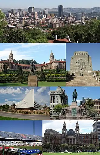 Een collage van Pretoria