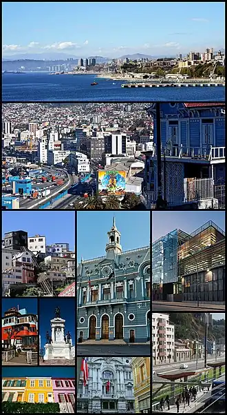 Een collage van Valparaíso