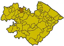 Locatie van Monte Grimano Terme in Pesaro-Urbino (PU)