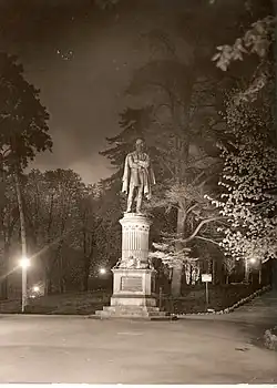Verlichting van het monument voor Massimo d'Azeglio, 1961.