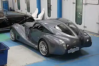 Morgan Aeromax, gezien van achteren