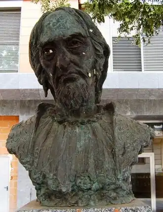 Buste van Moshe de León in Guadalajara, Spanje.