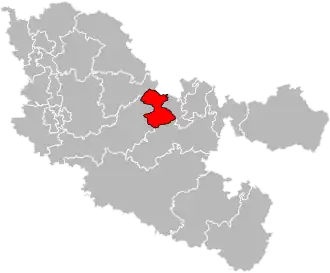 Locatie van het kanton