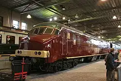 Motorpost 3031 in het Nederlands Spoorwegmuseum.