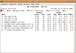 mtr onder Ubuntu