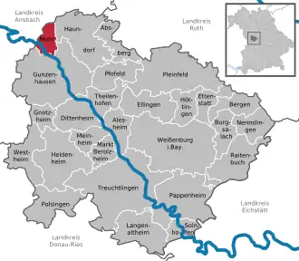 Kaart van Muhr am See