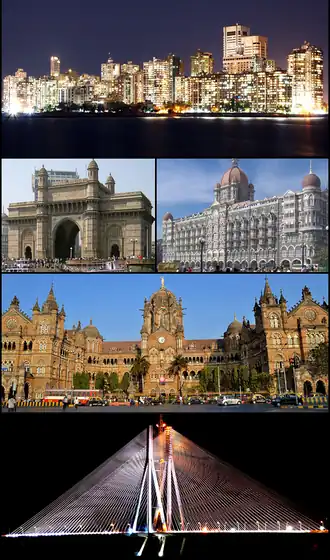 Een collage van Mumbai