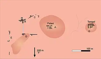 Plattegrond van de opgegraven overblijfselen van Laag IV