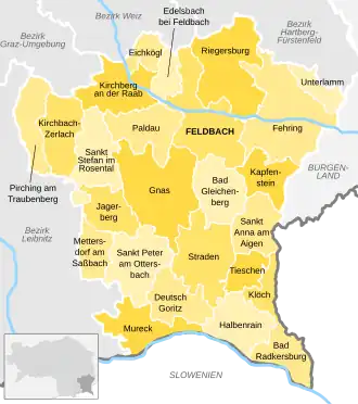 Kaart van Südoststeiermark