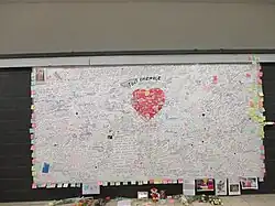 Herdenkingsmuur n.a.v. de terreuraanslagen.