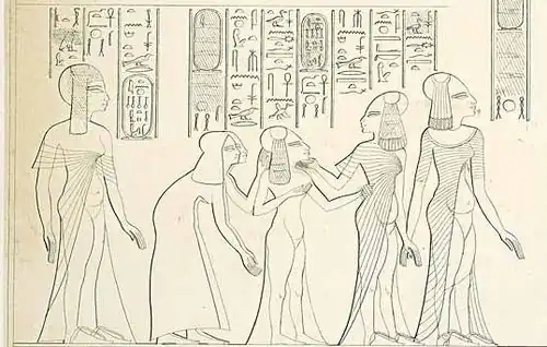 Maketaton en de prinsessen (tweede van rechts)