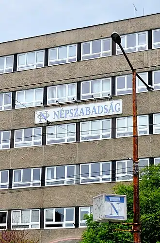 Kantoor van Népszabadság in Boedapest