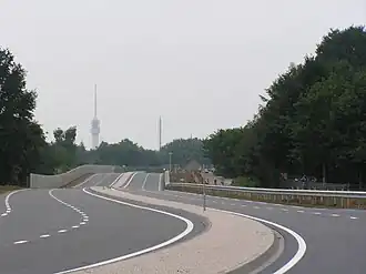 De N570 bij Roermond richting de A73
