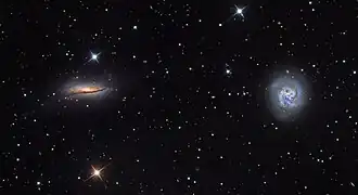 NGC 5713 (rechts) en NGC 5719