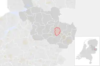 Locatie van de gemeente Almelo (gemeentegrenzen CBS 2016)