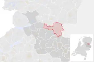 Locatie van de gemeente Hardenberg (gemeentegrenzen CBS 2016)