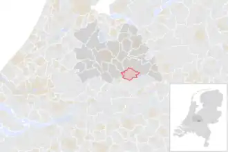 Locatie van de gemeente Wijk bij Duurstede (gemeentegrenzen CBS 2016)