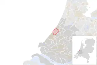 Locatie van de gemeente Wassenaar (gemeentegrenzen CBS 2016)