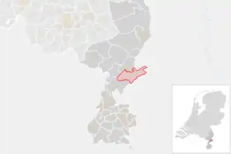 Locatie van de gemeente Roerdalen (gemeentegrenzen CBS 2016)