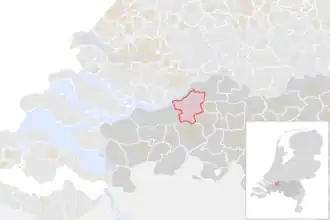Locatie van de gemeente Drimmelen (gemeentegrenzen CBS 2016)