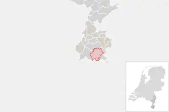 Locatie van de gemeente Gulpen-Wittem (gemeentegrenzen CBS 2016)