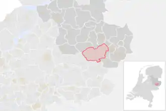 Locatie van de gemeente Hof van Twente (gemeentegrenzen CBS 2016)
