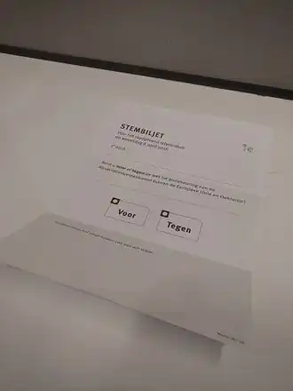 Stembiljet voor het referendum