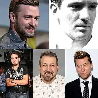 Van boven naar beneden en van links naar rechts: Justin Timberlake, JC Chasez, Chris Kirkpatrick, Joey Fatone en Lance Bass