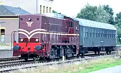 Locomotief 2225 van Stichting Museum Materieel Railion te Zuidbroek; 16 september 2012