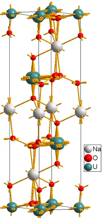 Structuurformule van natriumdiuranaat