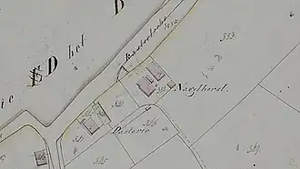 Nagelhorst op de kadastrale kaart van 1820.