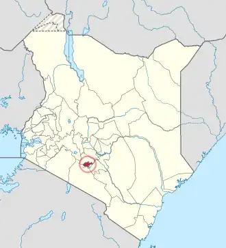 Kaart van Nairobi County