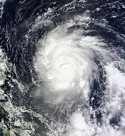 Foto of weerkaart van orkaan