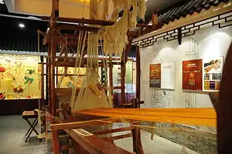 Weefgetouw gebruikt voor de Nanjing Yunjin-brocade