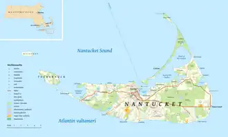 Kaart van Nantucket