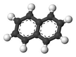Molecuulmodel van naftaleen