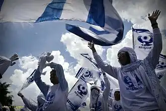 Aanhangers van PAN, tijdens de aanloop naar de verkiezingen in 2009.