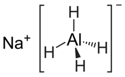 Structuurformule van natriumaluminiumhydride